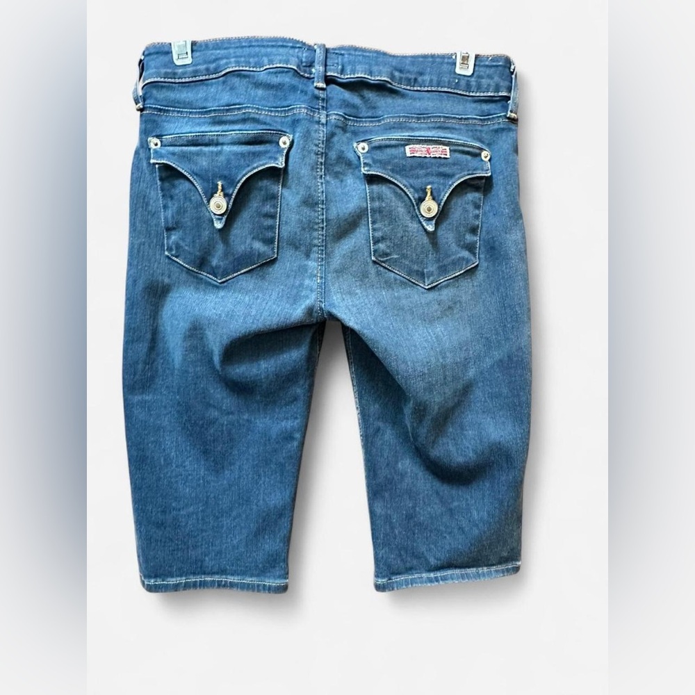 Hudson Jeans Blue Denim Knee Shorts - Picture 2 of 9
